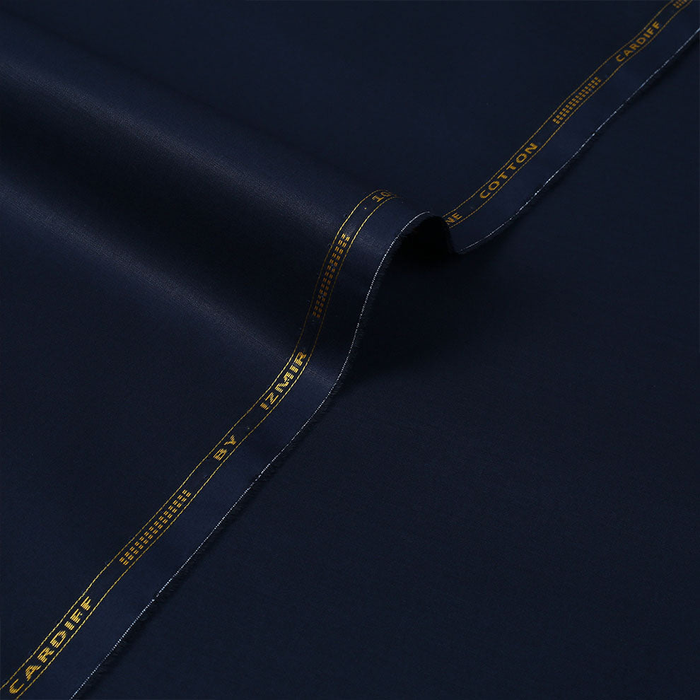Cardiff Semi Stiff Cotton - Navy Blue