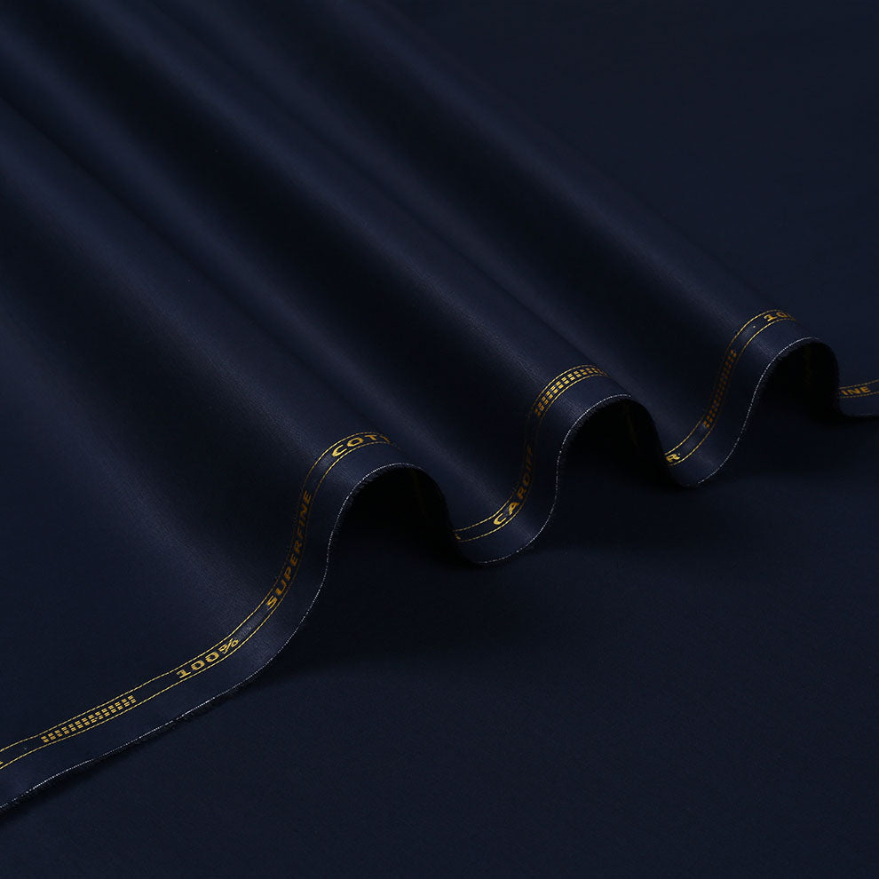 Cardiff Semi Stiff Cotton - Navy Blue