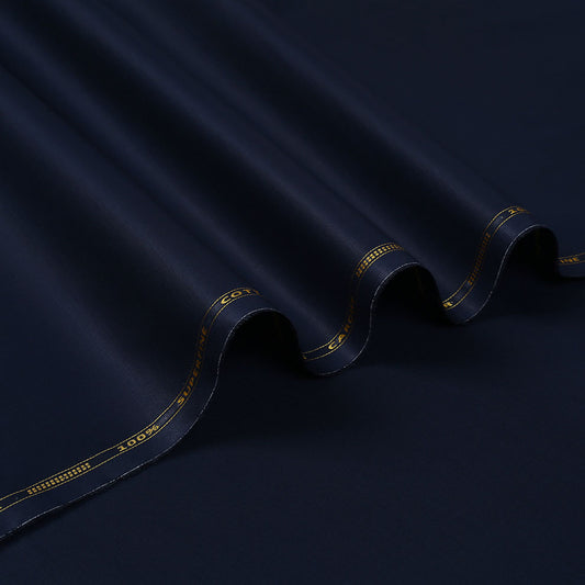 Cardiff Semi Stiff Cotton - Navy Blue