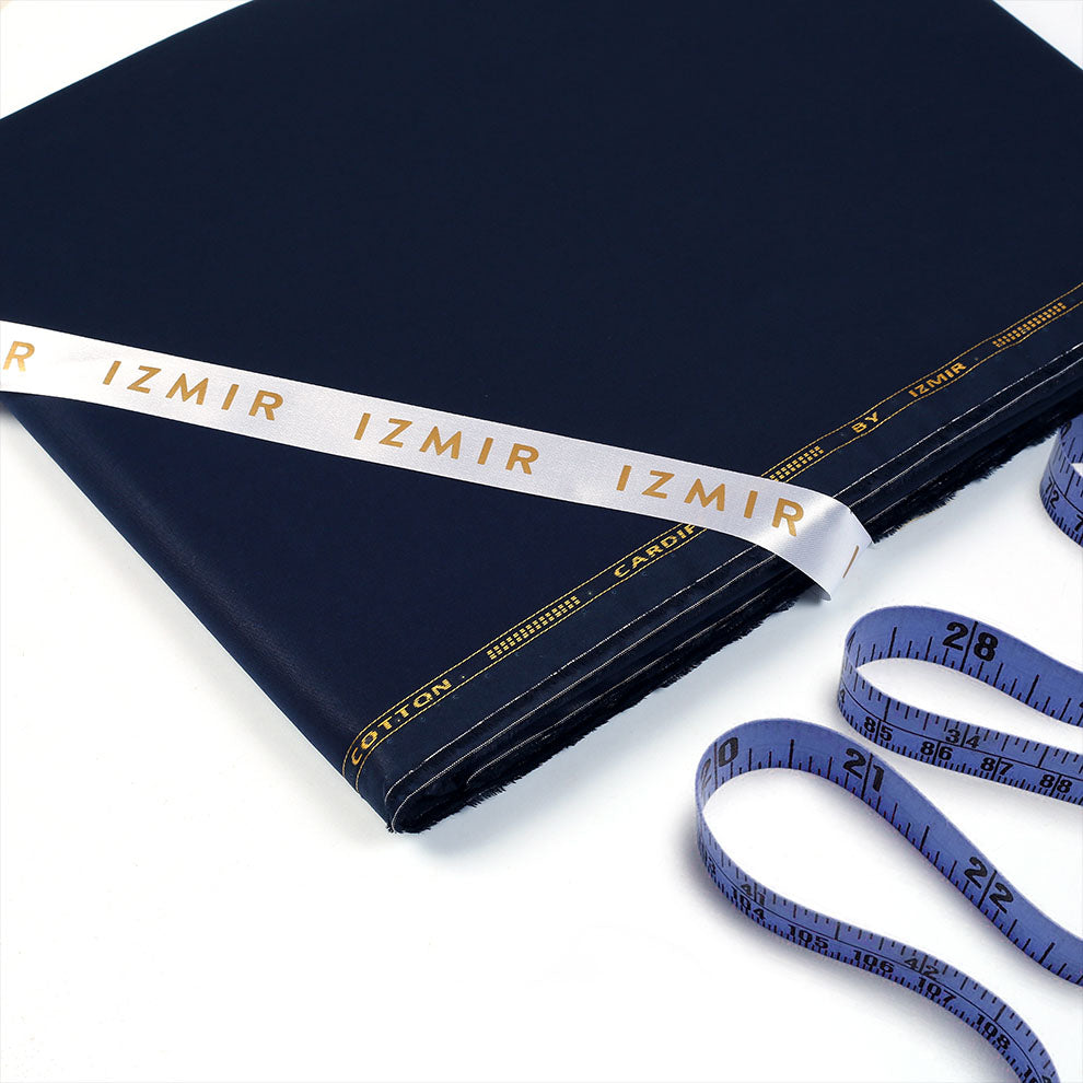 Cardiff Semi Stiff Cotton - Navy Blue