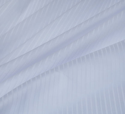 Liverpool 4 Stripe Hearingbone Premium Soft Cotton L.A. Finish - Pure White
