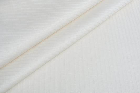 Liverpool 4 Stripe Hearingbone Premium Soft Cotton L.A. Finish - Cream