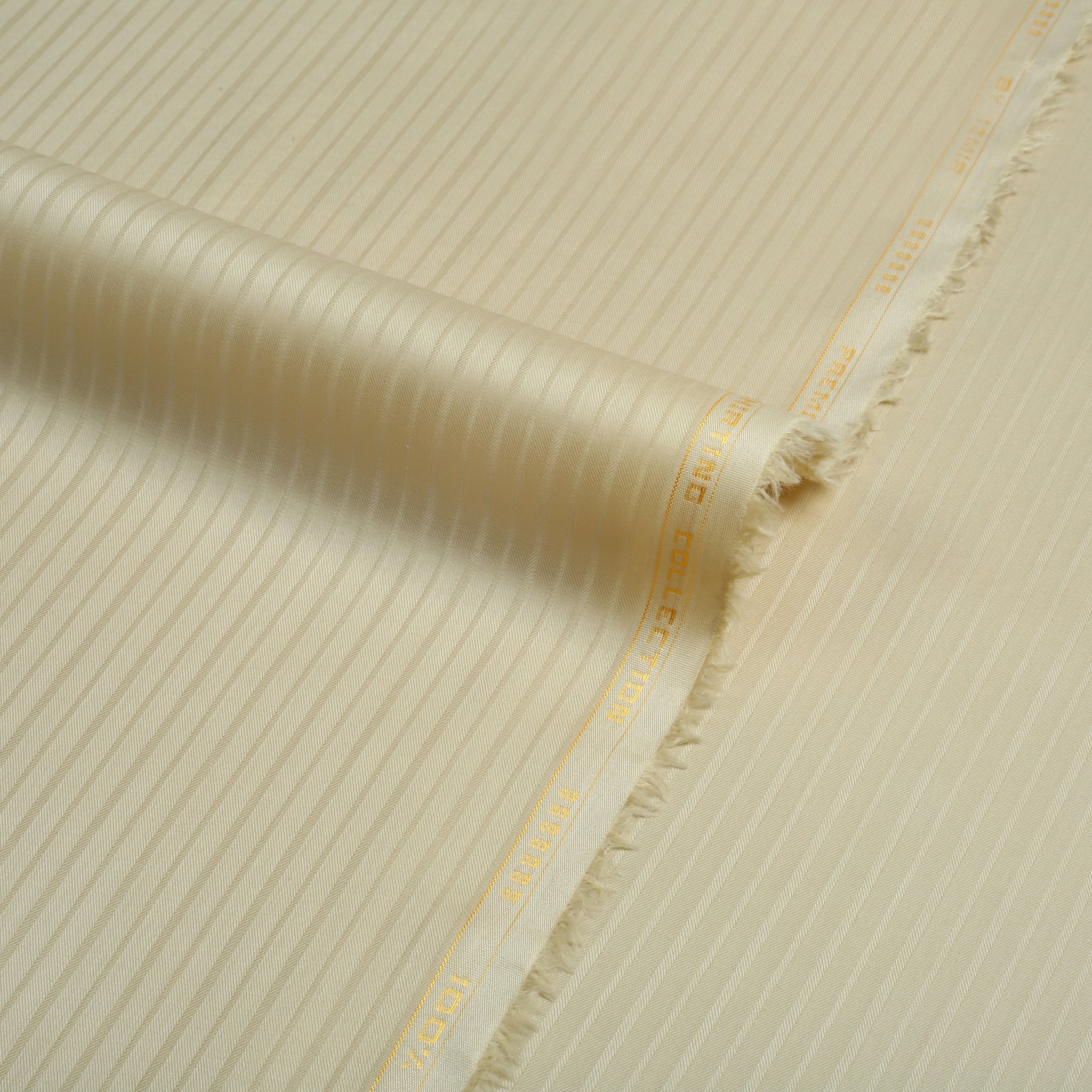 Liverpool 4 Stripe Hearingbone Sand - Soft Cotton