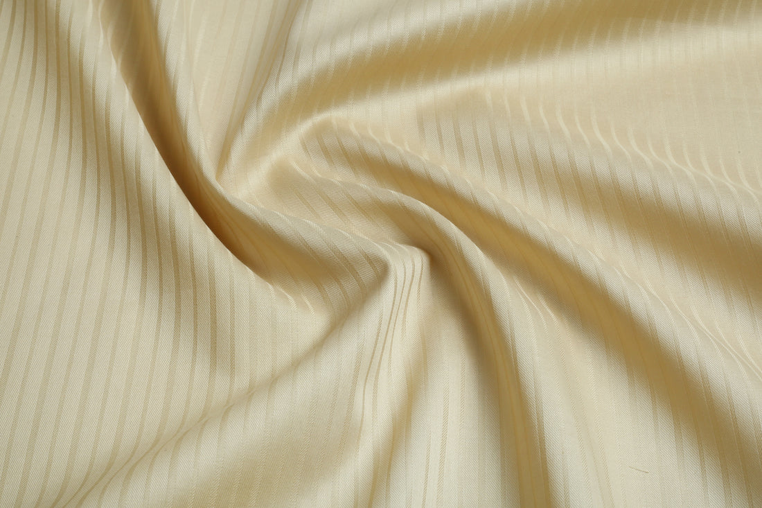 Liverpool 4 Stripe Hearingbone Sand - Soft Cotton