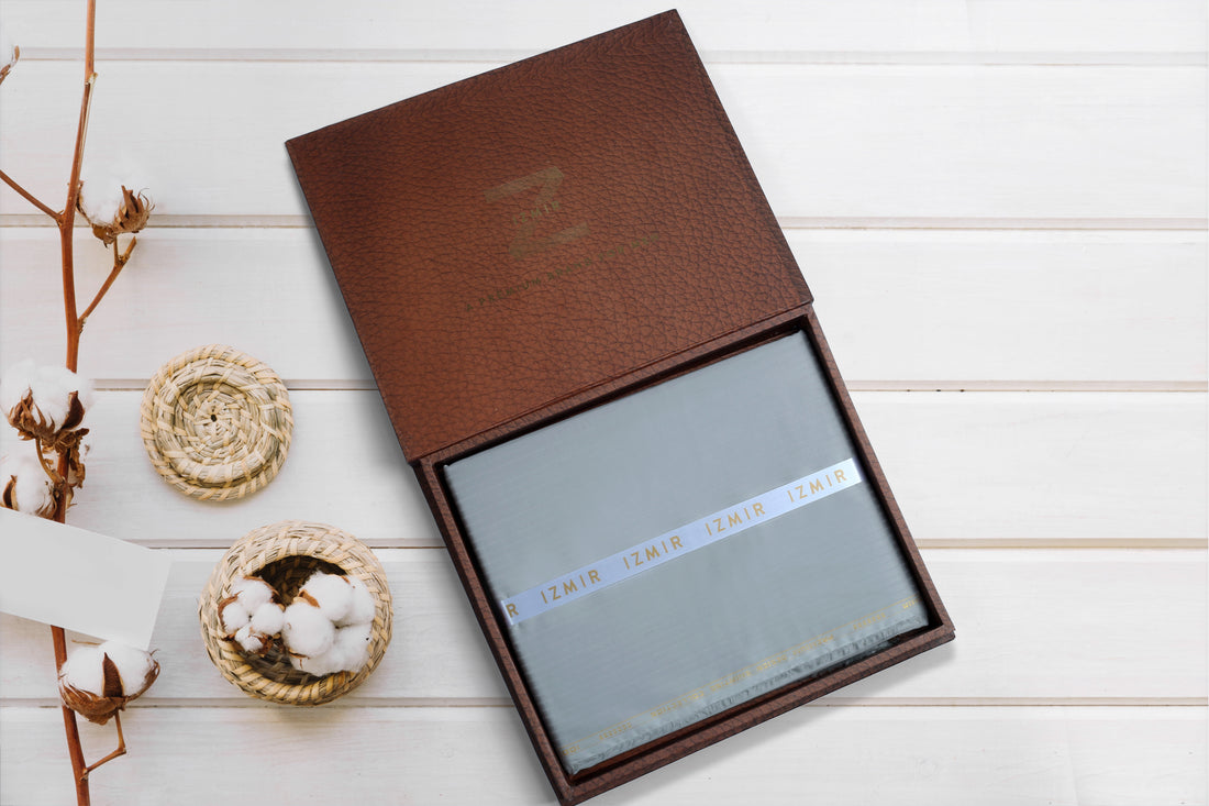 Liverpool 4 Stripe Hearingbone Light Ash Grey - Soft Cotton