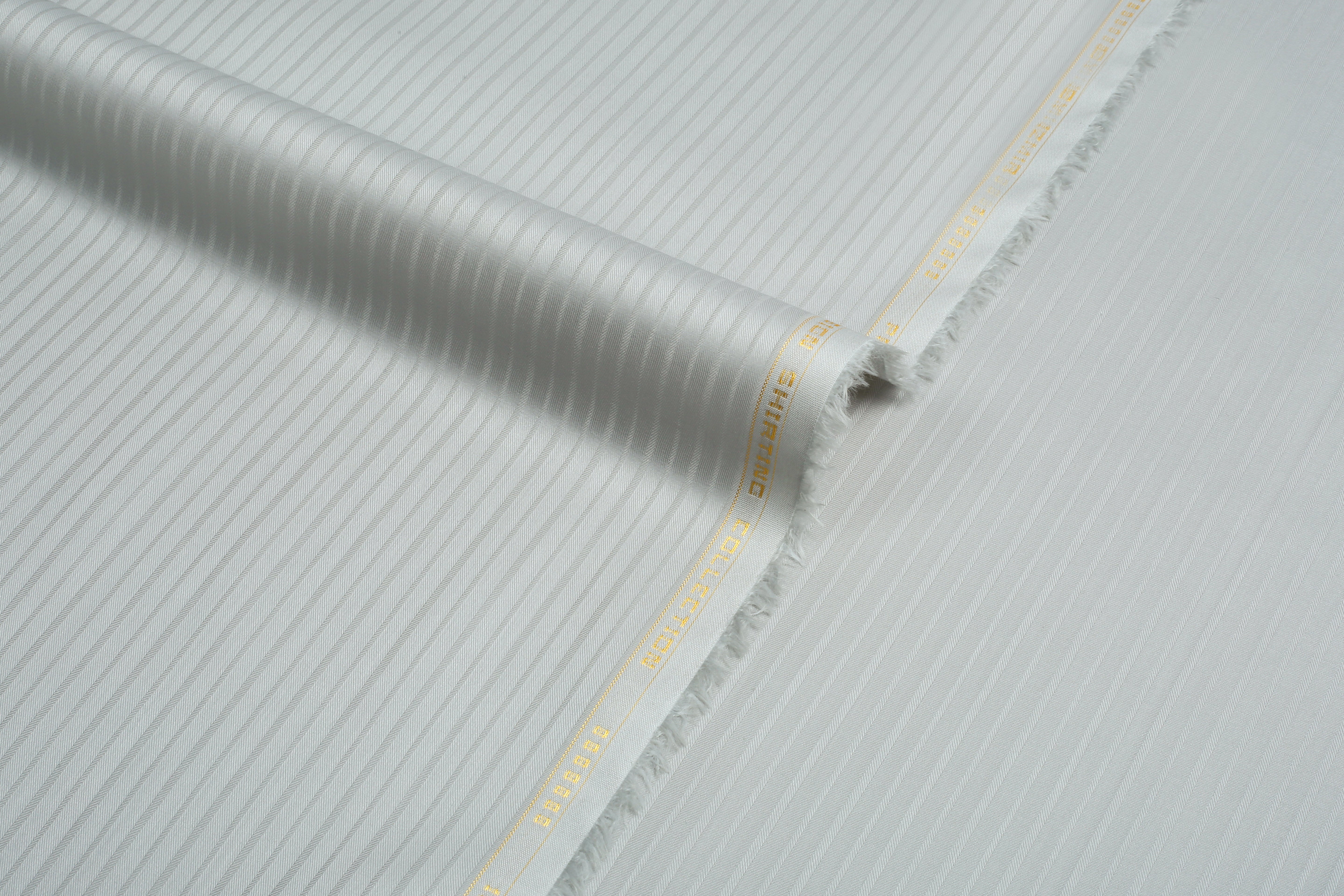 Liverpool 4 Stripe Hearingbone Light Ash Grey - Soft Cotton