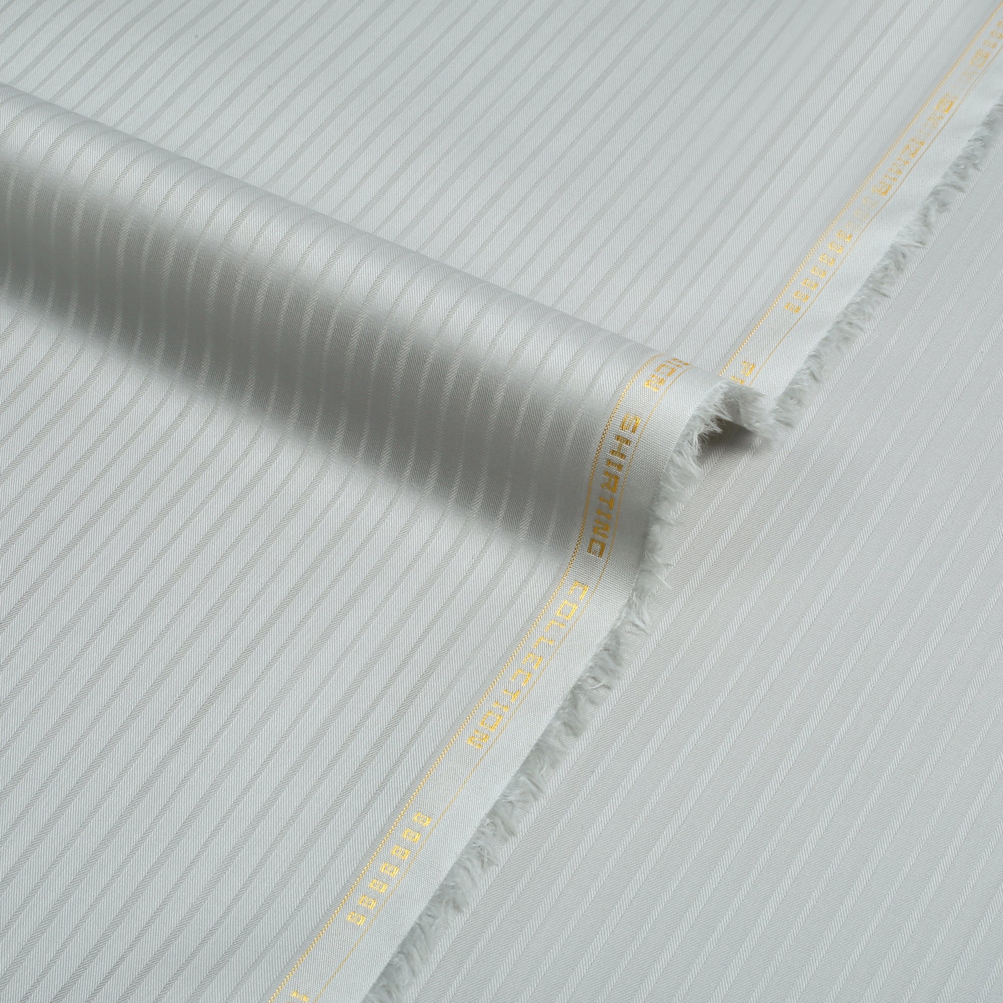 Liverpool 4 Stripe Hearingbone Light Ash Grey - Soft Cotton