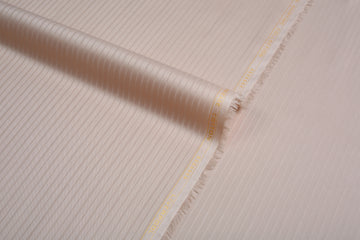 Liverpool 4 Stripe Hearingbone Light Peach - Soft Cotton