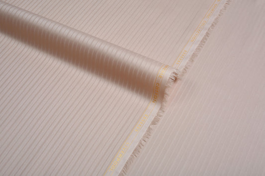 Liverpool 4 Stripe Hearingbone Premium Soft Cotton L.A. Finish - Light Peach