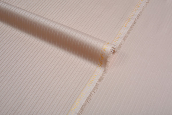 Liverpool 4 Stripe Hearingbone Premium Soft Cotton L.A. Finish - Light Peach