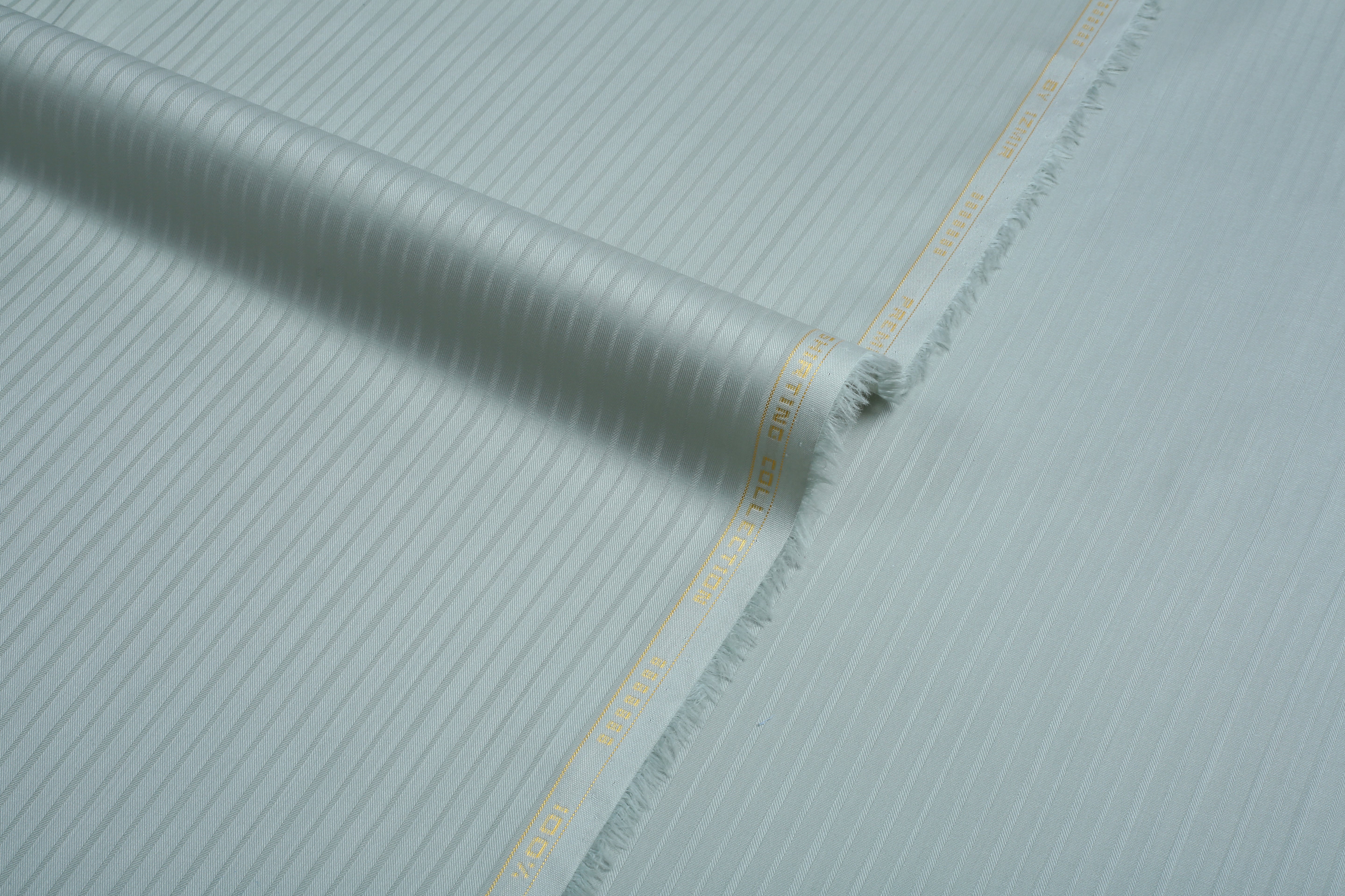 Liverpool 4 Stripe Hearingbone Sage Green - Soft Cotton