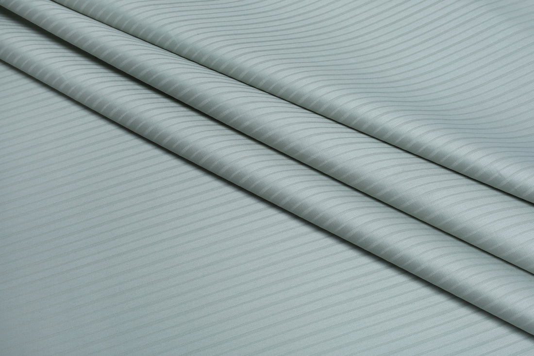 Liverpool 4 Stripe Hearingbone Sage Green - Soft Cotton