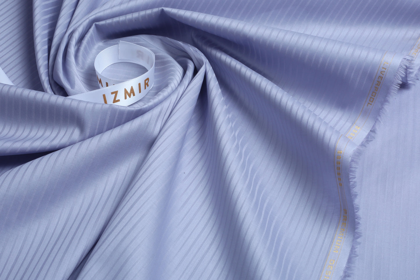 Liverpool 4 Stripe Hearingbone Premium Soft Cotton L.A. Finish - Light Purple