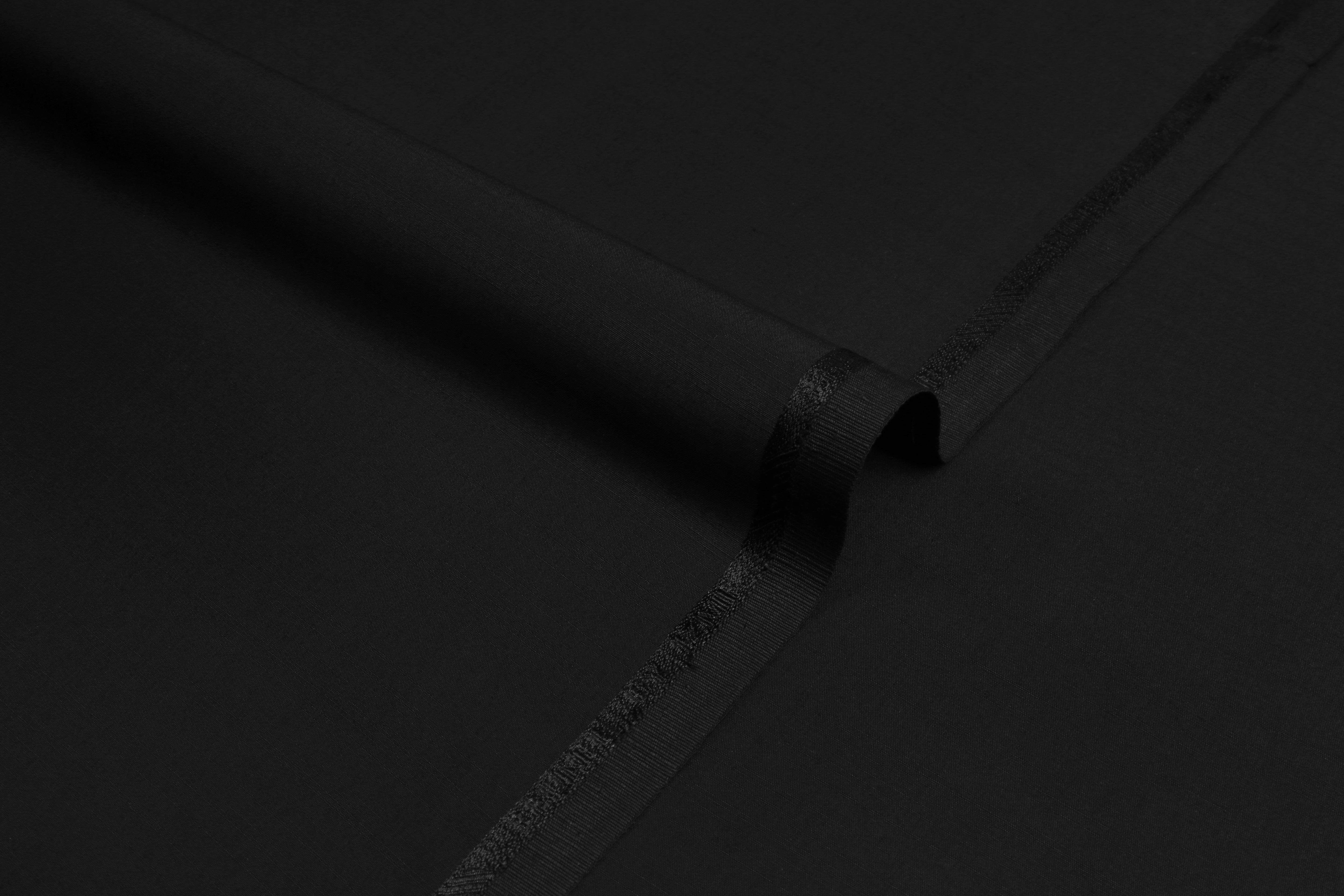 Brunel Black - Slub Wash & Wear