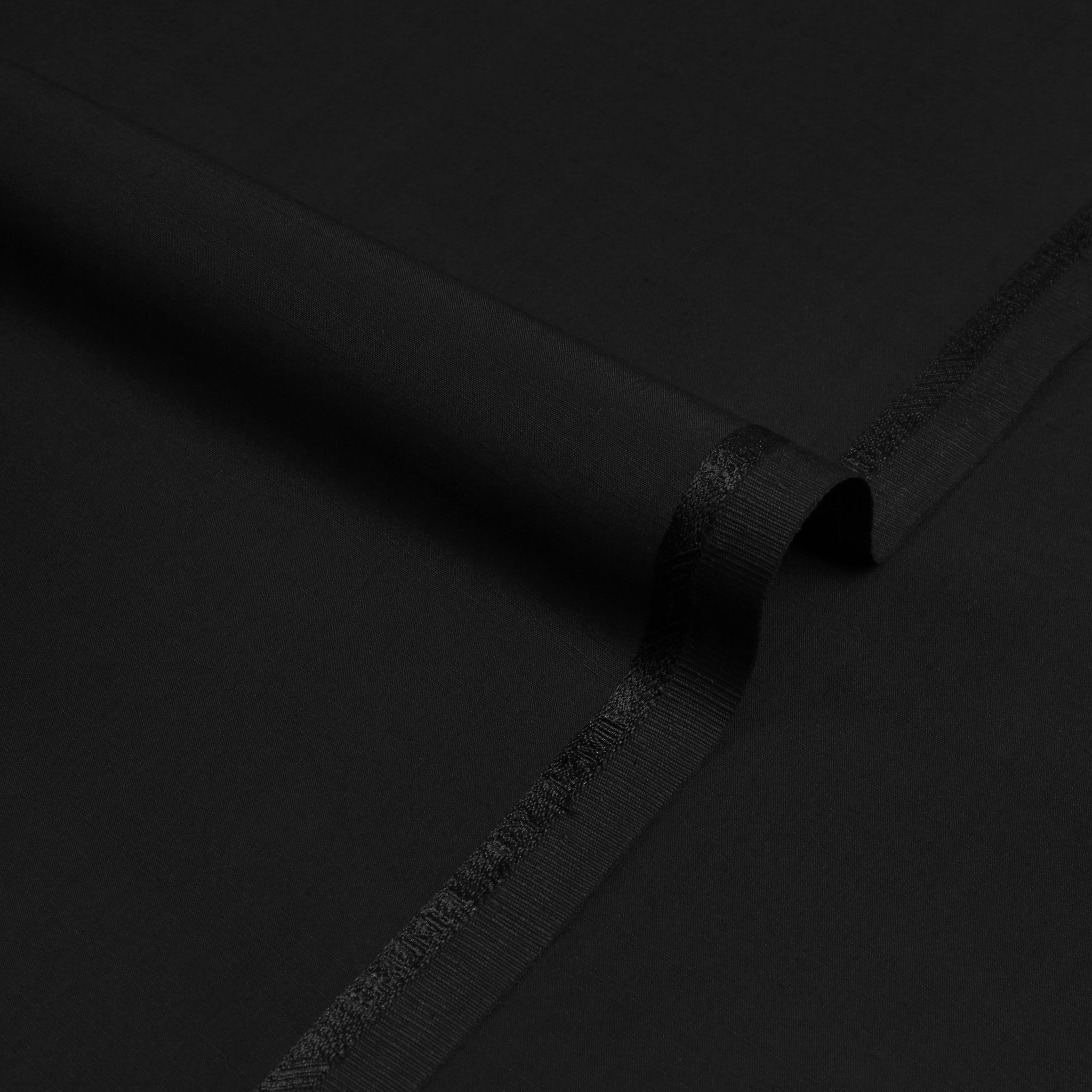 Brunel Black - Slub Wash & Wear