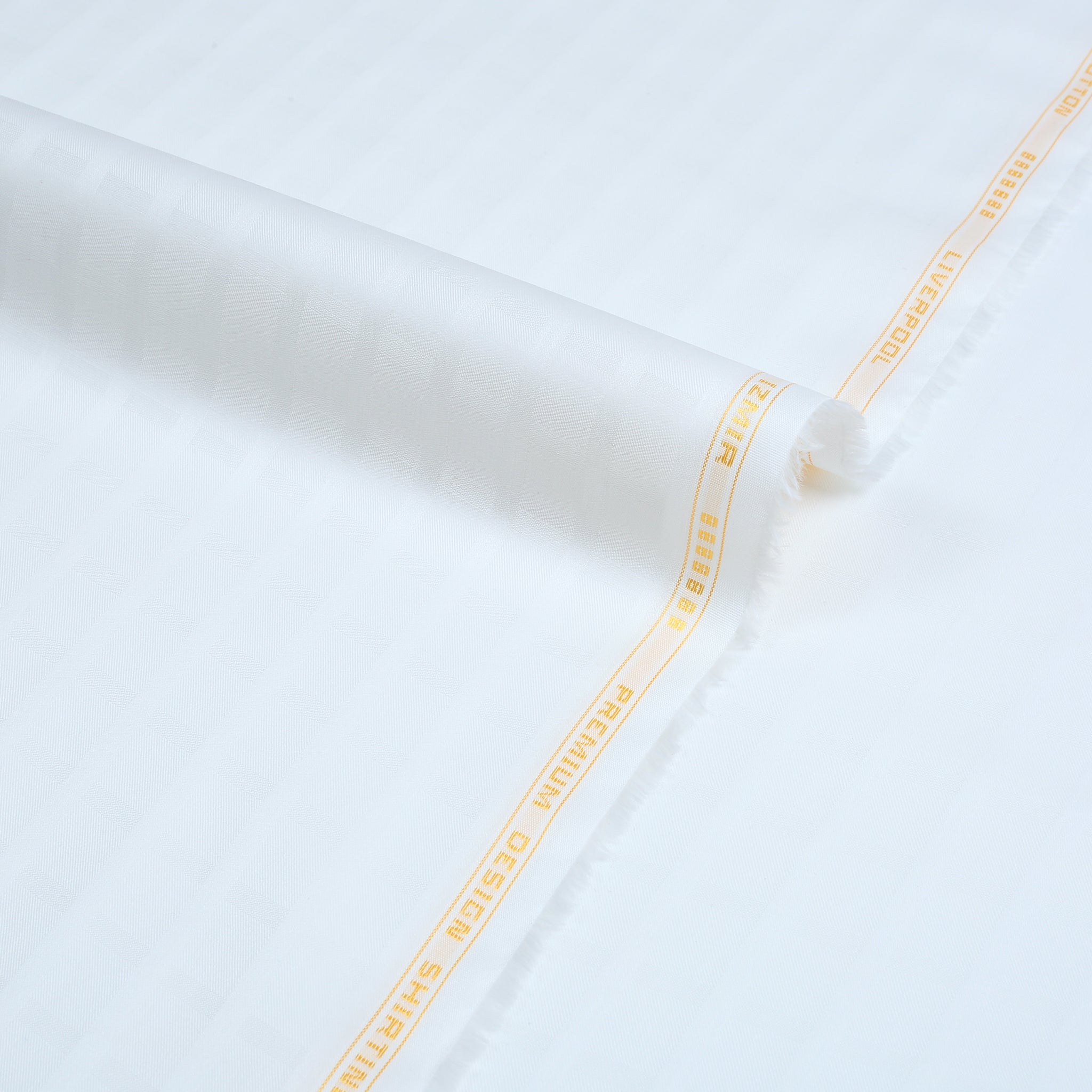 Liverpool 2 Stripe Satin Offwhite - Soft Cotton