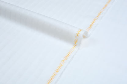 Liverpool 2 Stripe Satin Premium Soft Cotton L.A. Finish - Off White