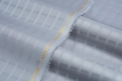 Liverpool 2 Stripe Satin Premium Soft Cotton L.A. Finish - Grey