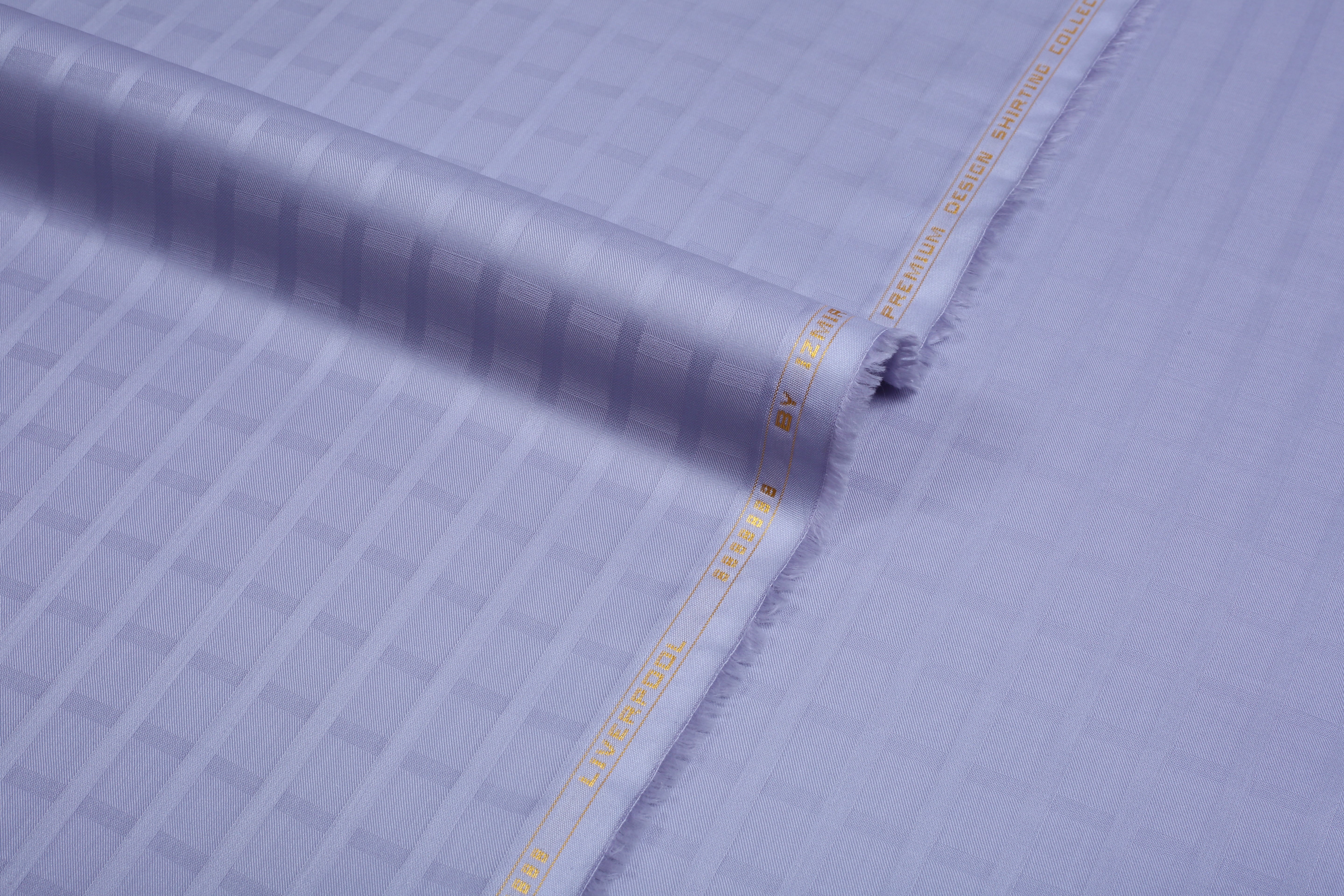 Liverpool 2 Stripe Satin Light Purple - Soft Cotton