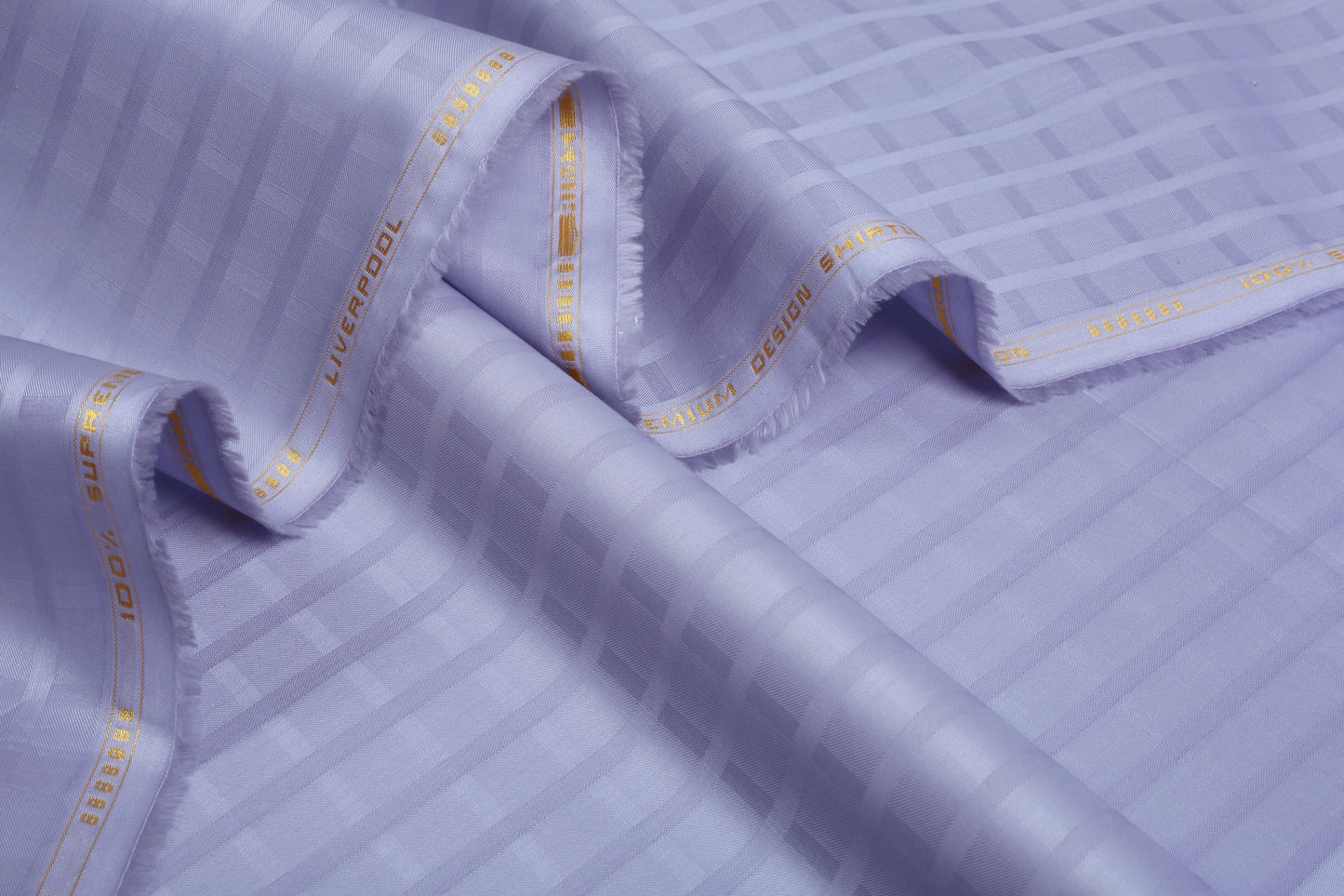 Liverpool 2 Stripe Satin Premium Soft Cotton L.A. Finish - Light Purple