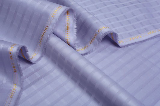 Liverpool 2 Stripe Satin Premium Soft Cotton L.A. Finish - Light Purple