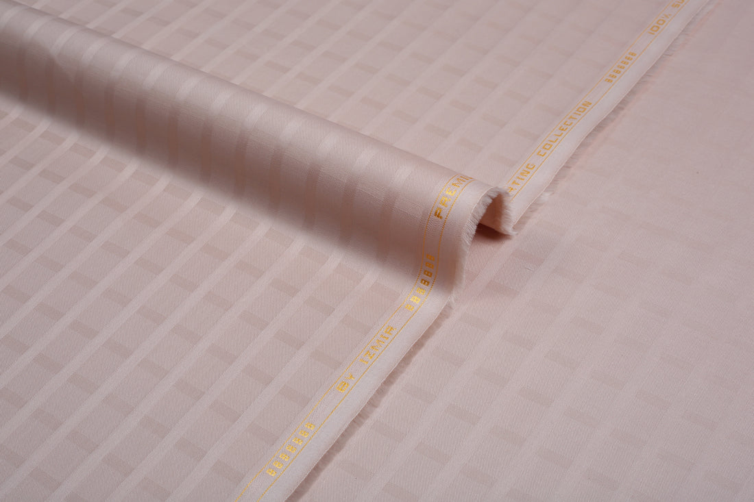 Liverpool 2 Stripe Satin Light Beige - Soft Cotton