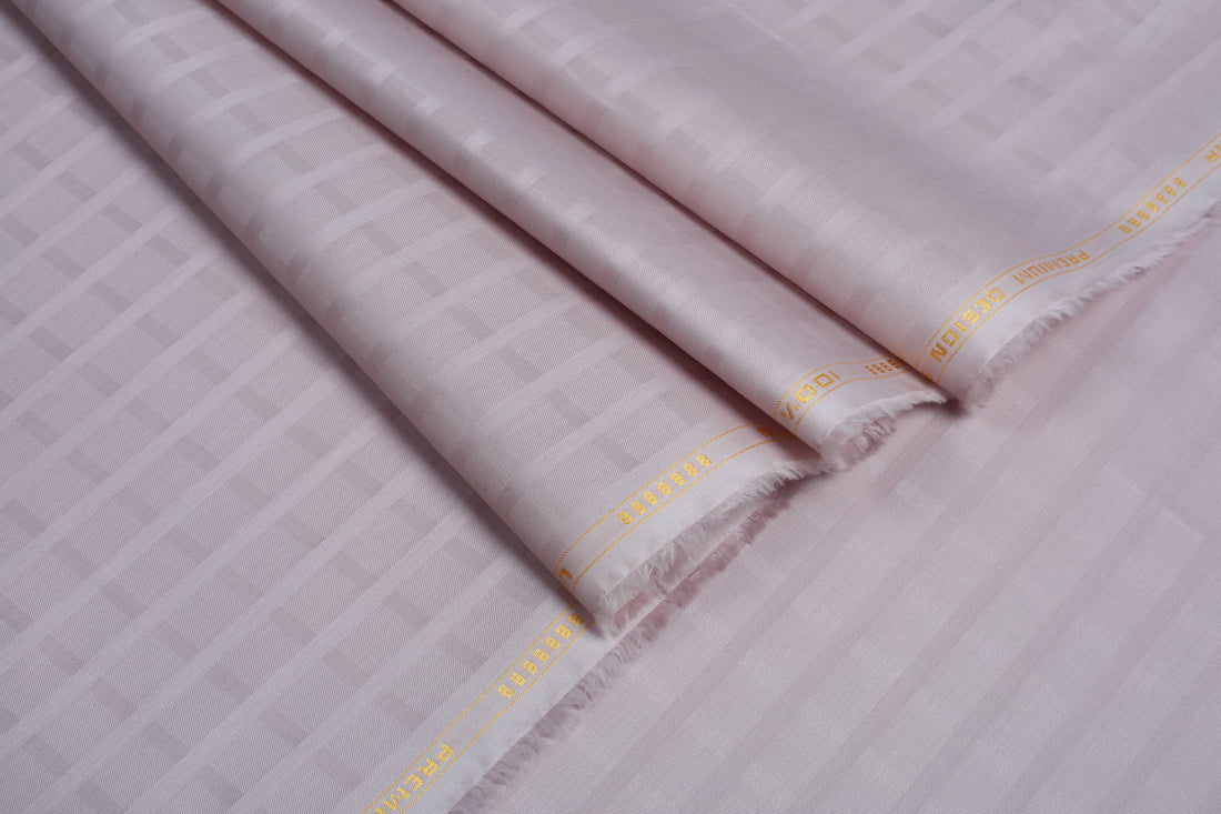 Liverpool 2 Stripe Satin Pink Salt - Soft Cotton