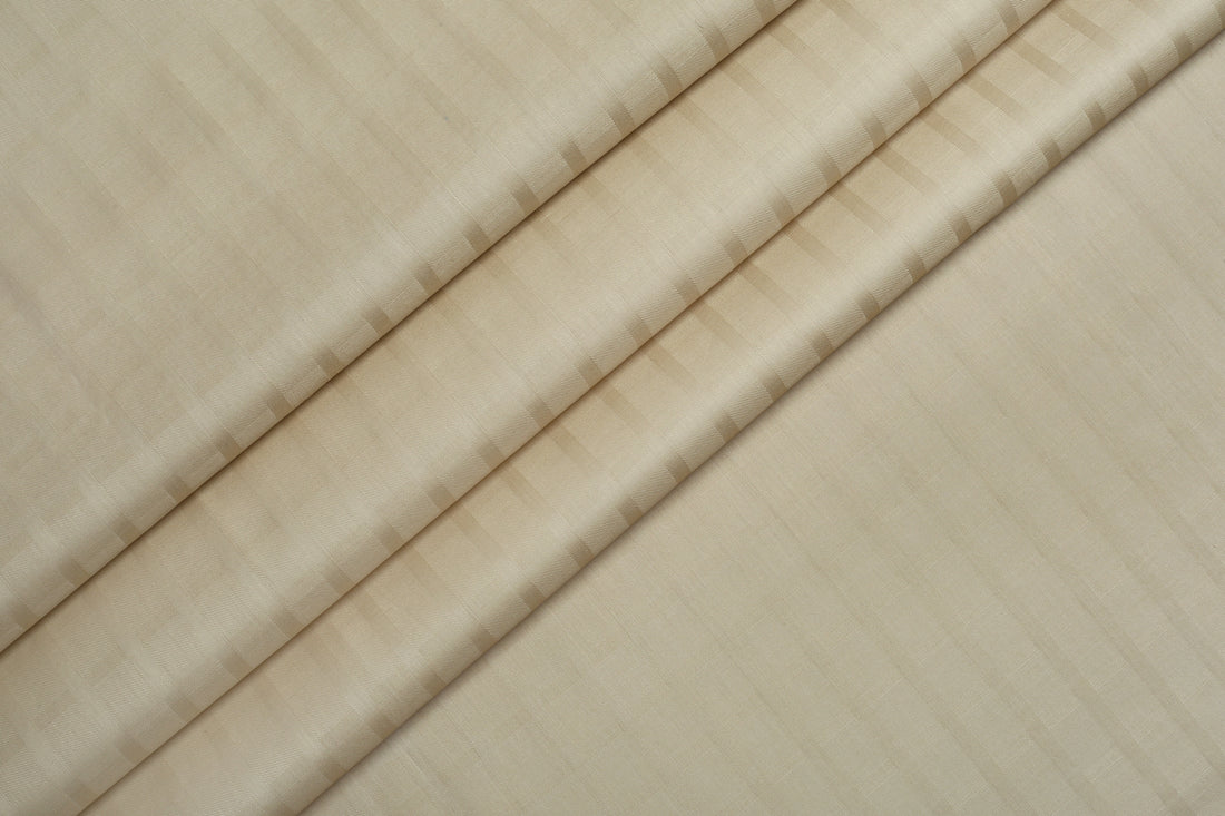 Liverpool 2 Stripe Satin Sand - Soft Cotton