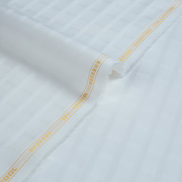 Liverpool 2 Stripe Satin Pure White - Soft Cotton