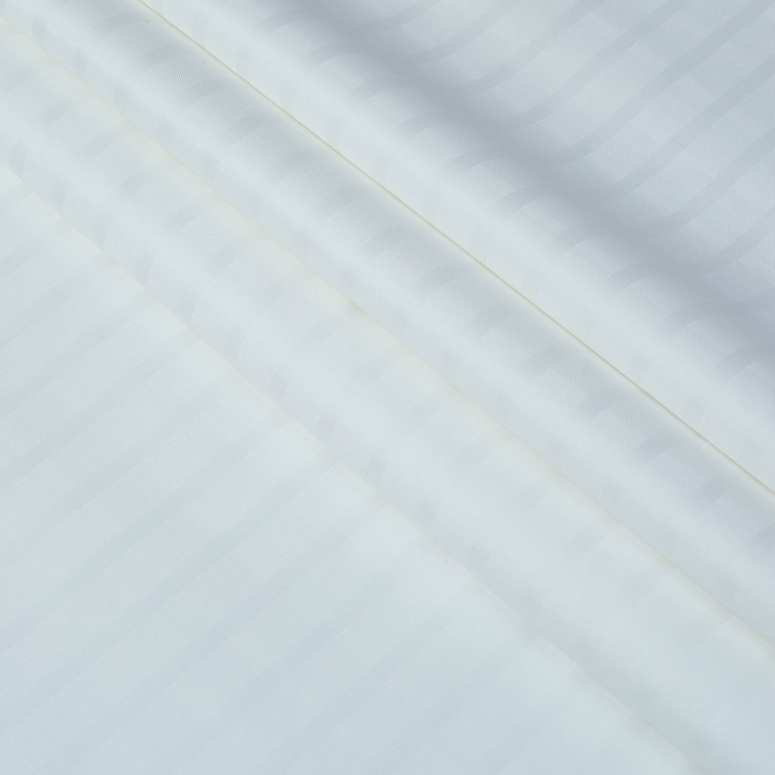 Liverpool 2 Stripe Satin Pure White - Soft Cotton